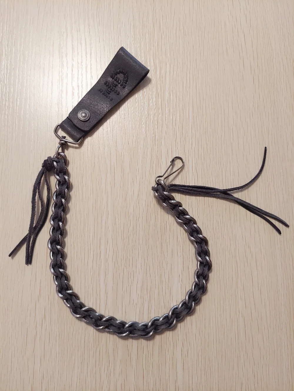 NWOT Harley Davidson Braided Gray/Black Leather and Metal 16